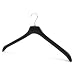 Produktbild HANGERWORLD 20 Extra breite Kunststoff Jackenbügel 49cm Bis XXL Schwarz Kleiderbügel