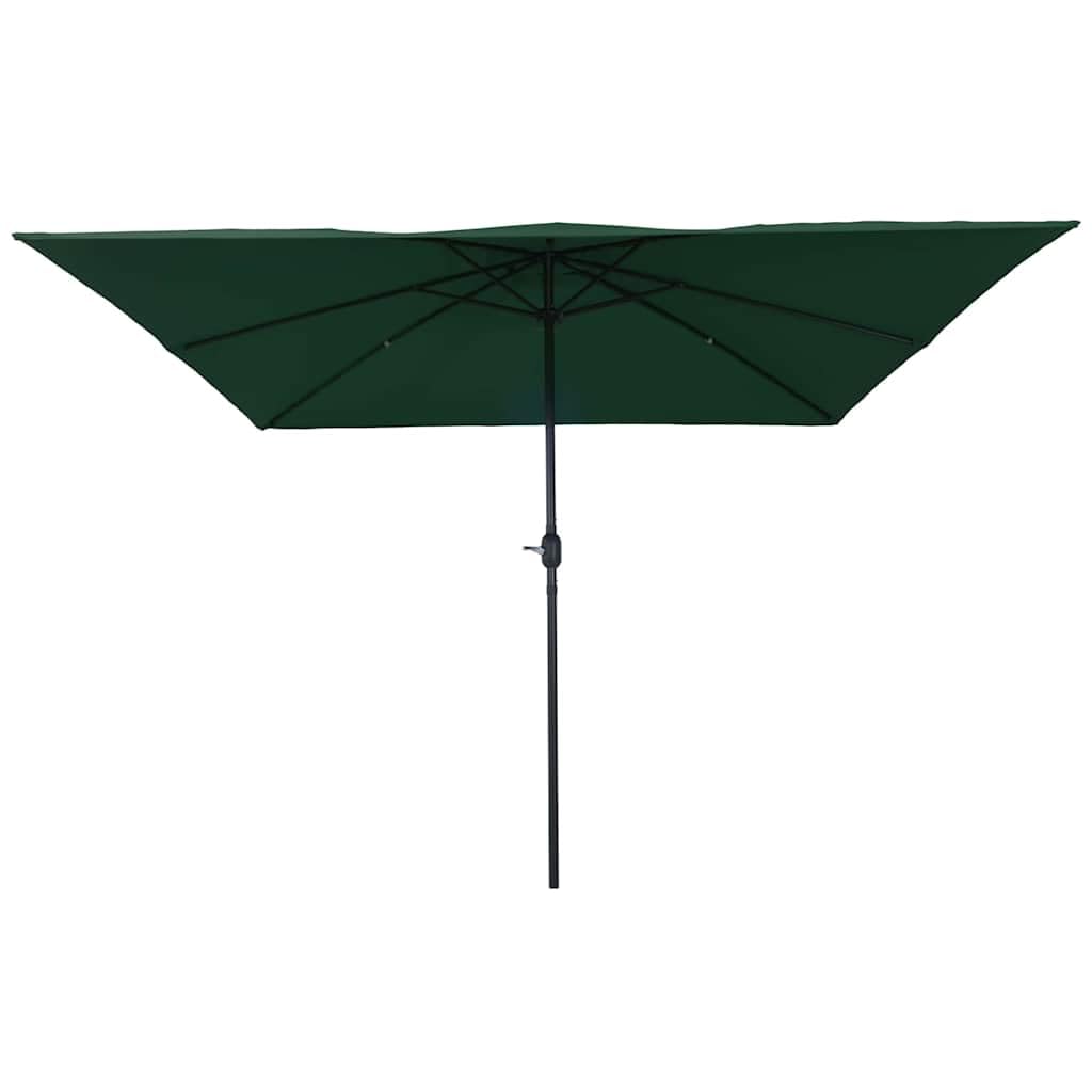 Fengshui Parasol ogrodowy zielony 295 x 295 x 245 cm poliester stal