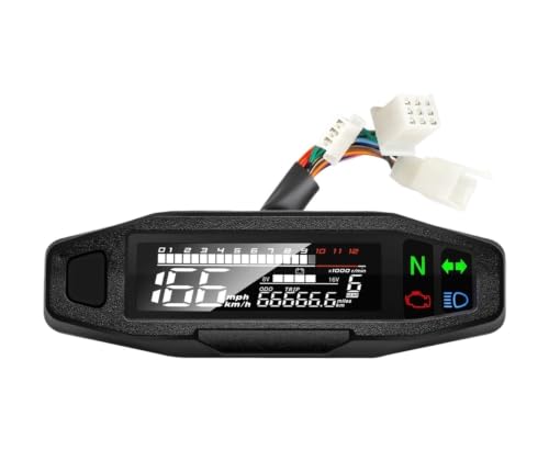 Compteur de vitesse numérique moto 12V pour remplacer jauge cassée