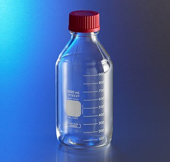 Corning 1395-500HTC Pyrex Media Bottle with PBT High Temperature Cap, Capacity 500 mL (Pack of 10)