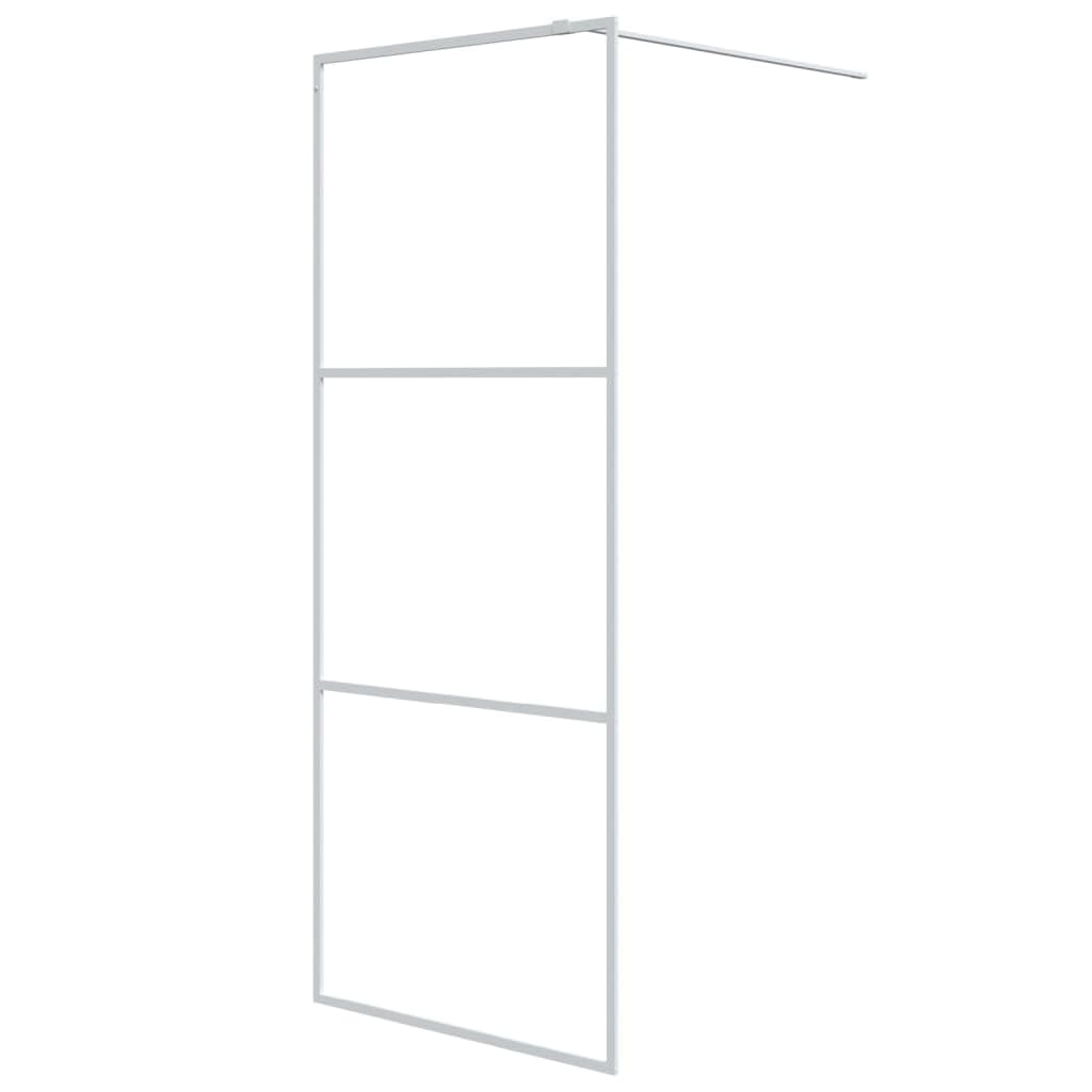 Parete Doccia Walk in Bianca 80x195 cm Vetro Trasparente ESG,Parete per Doccia Walk-in,Parete Doccia,Componenti Doccia,Pareti Doccia-152120