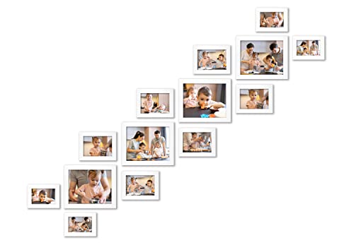 VELISTA 14 Piece Stair Picture Frame Set for Wall Collage