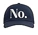Minimalist No Statement Word Ironic Negative Bold Mood Adjustable Printed Baseball Hat, Navy Blue
