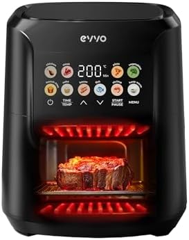 EVVO Freidora sin aceite Tasty Fryer - 1500W, Tecnología Dual Cyc...