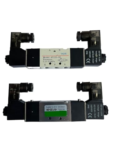 Válvula solenoide 4V120-06 de 5 puertos y 2 posiciones CA 220V transparente 3
