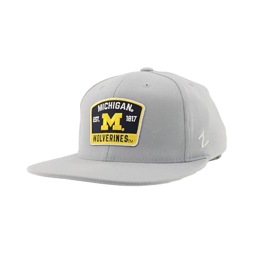 ZHATS Standard NCAA Officially Licensed Fitted Hat M15Z Switchback Light Gray, Grey, Large