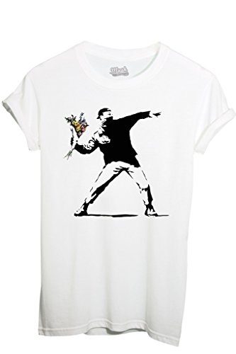 MUSH T-Shirt Banksy Fiori - Famosi by Dress Your Style...
