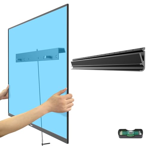 TV Wandhalterung für Rigipswand ohne Schrauben, für 26-55 Zoll Flachbildfernseher bis 45 kg, ultraschlank, für Gipskarton, bohrfrei, einfache Installation, VESA 400x400mm