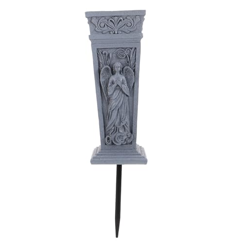 Vase de cimetière aile d'ange en résine haut de gamme résistante - 2