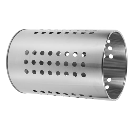 Frcolor ステンレス製水切り付き多機能カトラリースタンド 大型箸収納ホルダー 食器乾燥バスケット キッチン用調理器具整理ケース