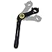 catazer Adjustable Angle Bicycle 25.4mm Handlebar Stem Riser Aluminum Alloy Front Fork Stem Adapter 25.4/22.2mm 180mm (Black,22.2mm stem)