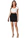 LYANER Women's High Waist Slim Fit Zipper Basic Short Bodycon Pencil Mini Skirt Solid Black Small