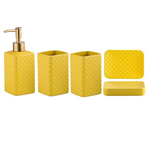 Jessie Bathroom Accessories Set, 3 or 4-Piece Ceramic Bathroom Accessory