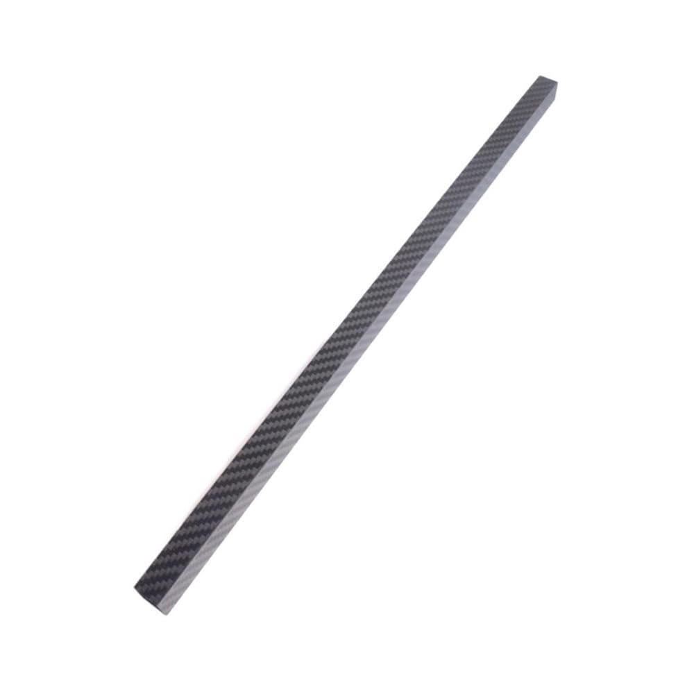 Tubo quadrato in fibra di carbonio, 1 pezz0, finitura opaca, 420 mm, asta cava in twill avvolta in rotolo 3K, spessore parete 1 mm(25x25x600mm)