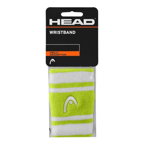 Image of HEAD Striper Wristband | Color: Green /White | Size: 5 inch | Material: Cotton | for Men & Women | Moisture-Wicking Properties | Dry and Comfortable | Secure and Snug fit | Flexible