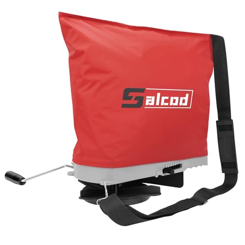 Bag Seed Spreader, Multiple Spread Options, Fit for Spreading Grass Seeds and Fertilizers, Red