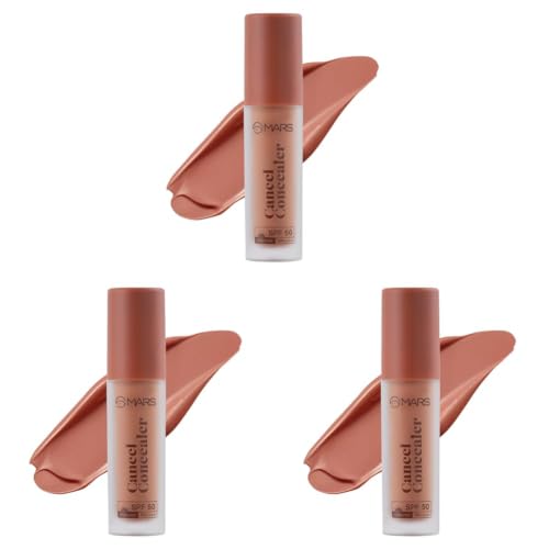 Image of MARS SPF50 PA++++ Cancel Concealer with Radiant Natural Finish (6.0 ml) (09-ORANGE) | Lightweight | Medium to High Coverage | Long-Lasting & Multi-Purpose | Crease Resistant (Pack of 3)