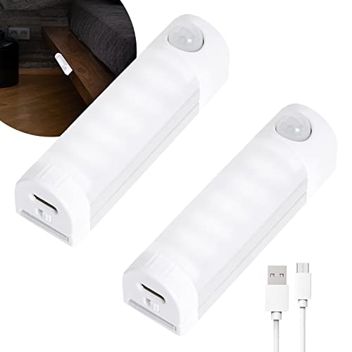 LED Schrankbeleuchtung mit Bewegungsmelder, LED Sensor Licht Schrankleuchten, Kleiderschrank Lampen, Unterbauleiste Küchenlampen, Kabinett Nachtlicht Lichter Spiegelschrank Küchenlampen 2pcs Cover