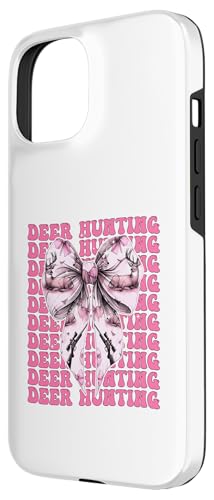 Deer Hunter Dekoband für Mädchen, Kokettenschleife, Rosa Hülle für iPhone 15