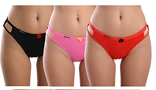 Image of StyFun Women Cotton Hipster Panties for Women Daily Use, Back and Front Coverage, Multicolor, for Size- S, M, L, XL, XXL, See Main Image to Check How Many Panty You Will Get