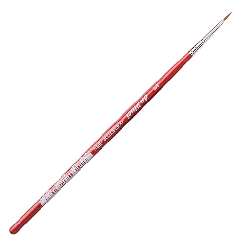 Image of da Vinci Watercolor Series 5580 CosmoTop Spin Paint Brush, Round Synthetic with Red Handle, Size 2 /0 (5580-00)