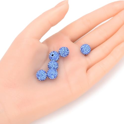 Perles Shamballa argile polymère Adabele bleu saphir pour cadeau fait main