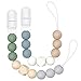 Paci Clip Holder Soothie Binkie Clips, clip in silicone giocattolo per ciuccio Guinzagli e custodie Clip per ciuccio Soothie per bambino, clip porta ciuccio in confezione da 2