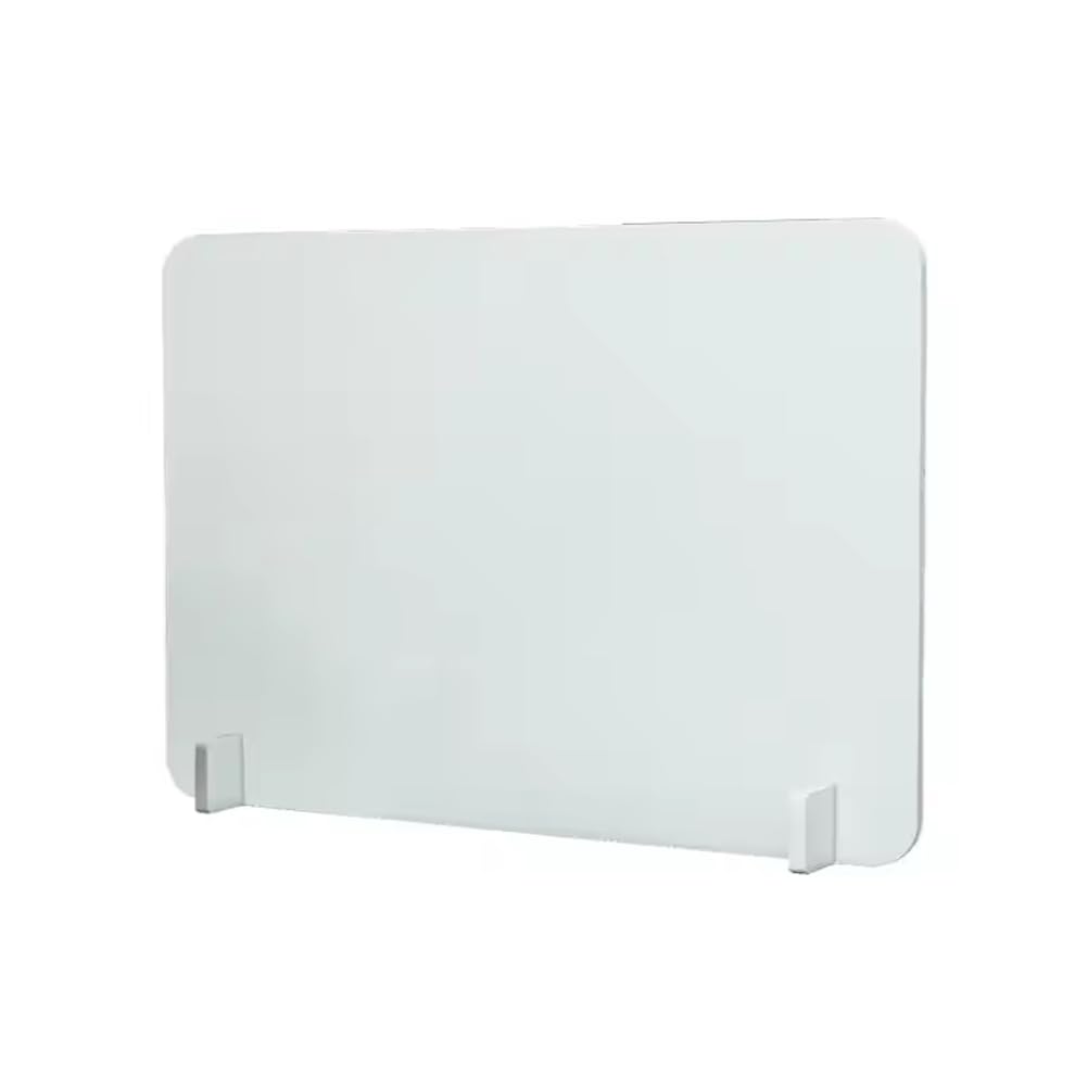 Divisori da scrivania da 2 pezzi, Lavagnetta con morsetto in acrilico satinato, Protezioni per la privacy autoportanti acustiche 60x30 cm, Pannello per cubicoli portatile per scrivania, per bancone