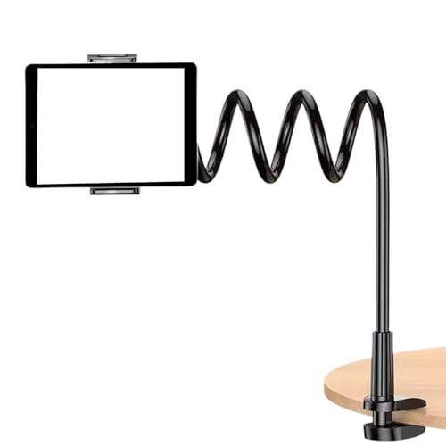 Phone Stand, Bed Phone Holder, Adjustable Gooseneck Arm with Rotating Clamp Bracket, Flexible Long...