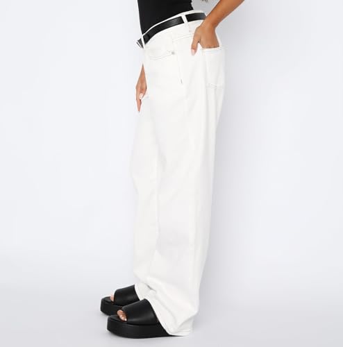 Women's Straight Leg Denim Pants Baggy Low Waist Boyfriend Jeans Casual Vintage Loose Jeans Y2K Streetwear4