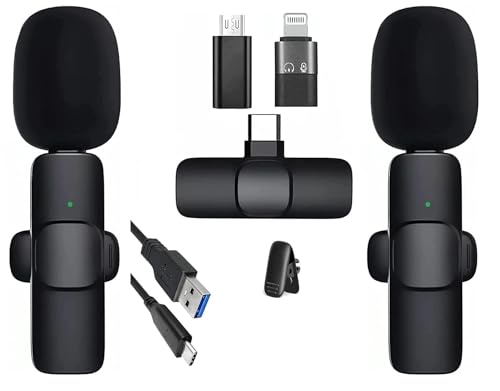 RULEX Dual User K9 Wireless Microphone for Type C Mobiles and iPhone Collar Mic for YouTube Video Recording Podcast ASMR Live Videos Interviews and Conferences (k9 Collar mic) RULEX Dual User K9 Wireless Microphone for Type C Mobiles and iPhone Collar Mic for YouTube Video Recording Podcast ASMR Live Videos Interviews and Conferences (k9 Collar mic)