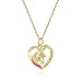FIEKCOR Collier Licorne Animaux Fille et Femme Pendentif coeur Licorne Bijoux hypoallergéniques Cadeaux pour adolescentes Fille Amie Anniversaire Collier (or)