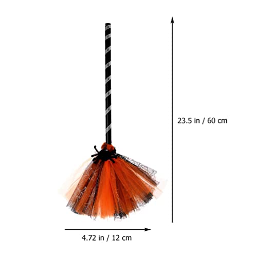 ABOOFAN Kids Hats Kids Broom Halloween Witch Broom Hat Set Witch Broomstick and Costume Accessory for Halloween Christmas Party Costume es - Image 3