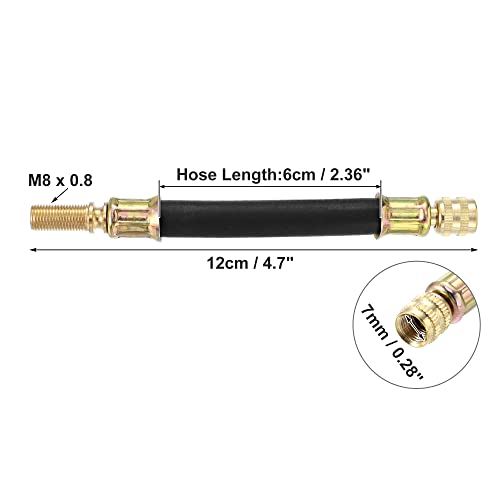 Image of X AUTOHAUX 4pcs Tire Valve Extension Stem Adaptor Tool Flexible Dual Valve Stem Extender Pipes 12cm / 4.7 inch for Car Truck Bike Trailer RV Portable Air Compressor