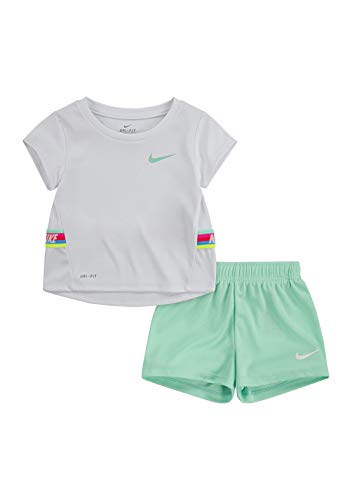 Image of Nike Baby-Girls Graphic T-Shirt and Shorts 2-Piece SetTracksuit