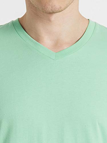 Image of Jockey 2726 Men's Super Combed Cotton Rich Solid V Neck Half Sleeve T-Shirt