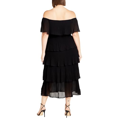 City Chic Women's Dress-Night Garden2