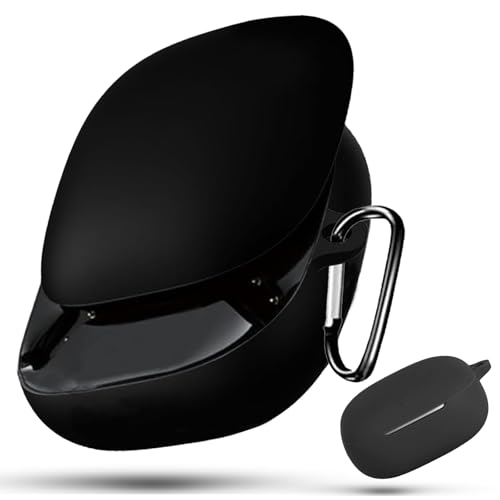 AIYYXX anker soundcore liberty 5 ケース 対応 anker soundcore liberty 5 液状シリコン カバー ソニー 用 保護ケース装着充電可能 耐衝撃性 防水防塵 軽量小型 紛失防止 カラビナ付き(ブラック)