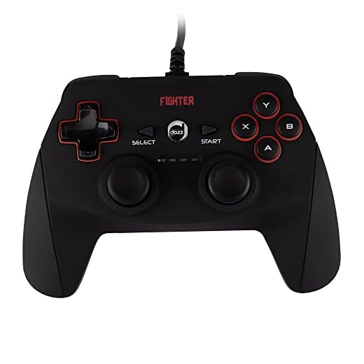 Controle Com Fio Dazz Double Shock Fighter USB 2.0 Para PC e PS3