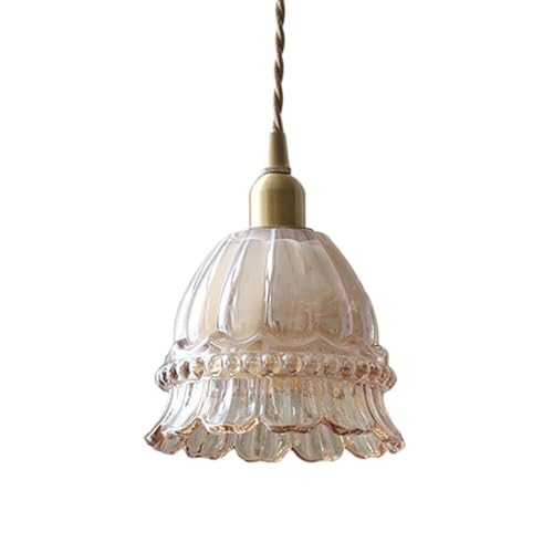 Lustre en verre transparent ambré de haute qualité pour salon chic