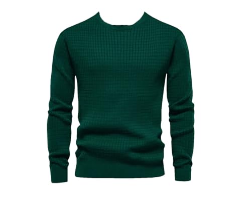 Men's Vintage Crew Neck Solid Color Pullovers Large Sweatwear Outdoor Long Sleeve Sweater
