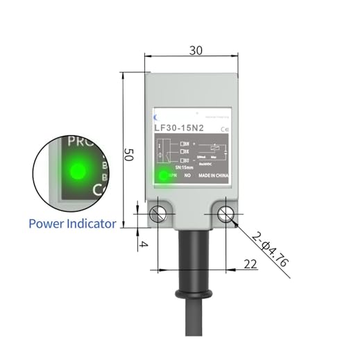 Sensor TL-N10MC1 evita fallas de friccion mecanica detectando metales a 10mm de distancia 4