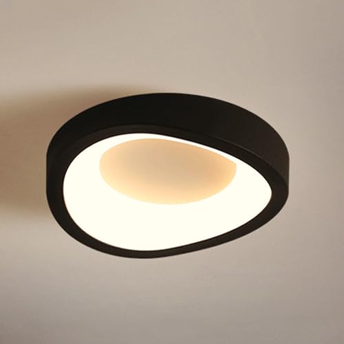 Elksdut Modern LED Ceiling Lights, Small Led Close To Ceiling Light Fixture, 12W Geometry Ceiling Lamp For Bedroom Hallway Aisle Corridor Light Lighting (Cool White, 6000K)
