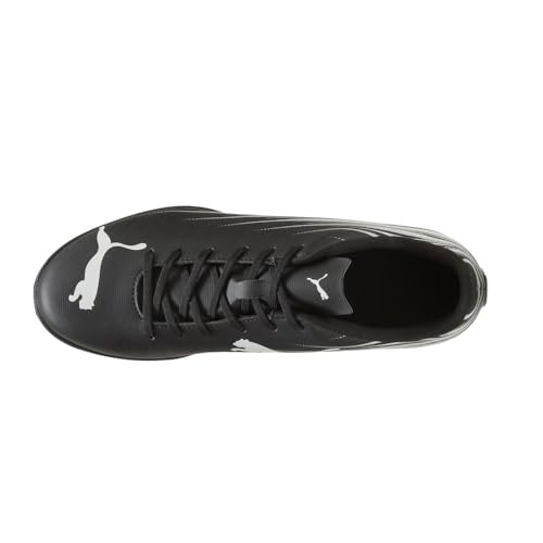 PUMA Men's ATTACANTO Turf Trainer Soccer Cleat Sneaker, Black White, 74