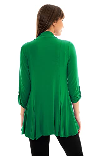 Image of Loxdonz Women's Open Front Cardigans Casual 3 /4 Sleeve Cardigan Soft Lightweight Top
