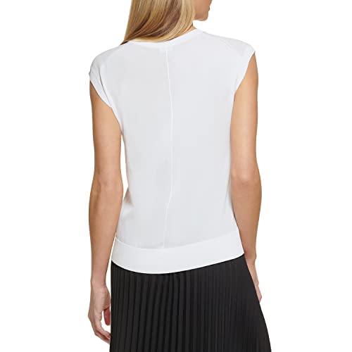 Image of DKNY Women's Sleeveless Lightweight Crew Neck Sweaters