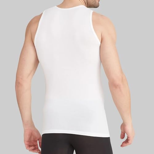 Tommy John Men's Tank Top, Cool Cotton, Slim Fit T-Shirt Stay Tuck Design, 3 and Single Pack3