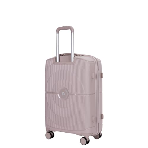 3-Piece Hardshell Luggage Set with Spinner Wheels, Lightweight PP Suitcase Set with TSA Lock, Telescoping Handle, Green (20/24/28 Inch) (1)3