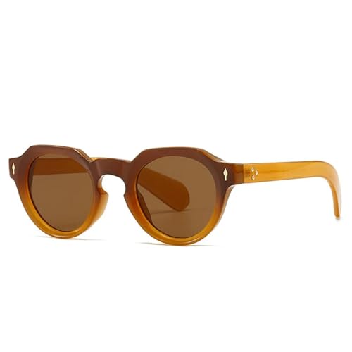 Lunettes de soleil ovales tendance à rivets détails punk et structure vintage