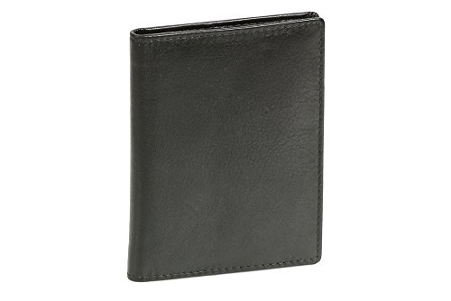 LEAS Portacarte, Vera Pelle, Nero Card-Collection